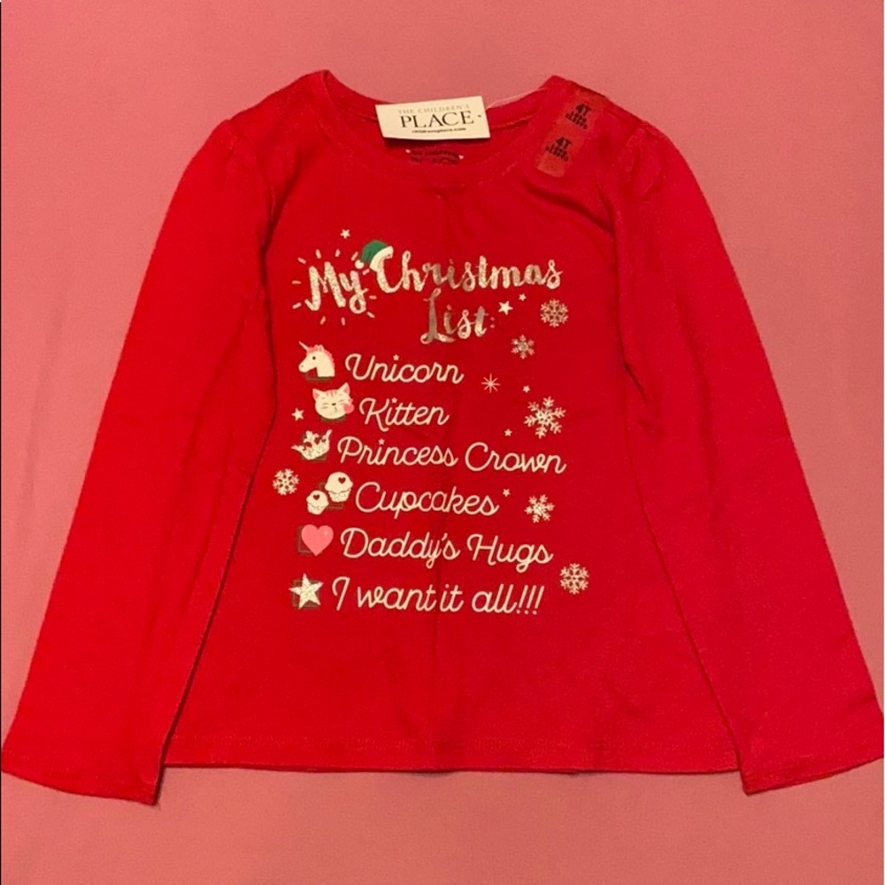 NEW The Children’s Place Christmas Long Sleeve Tee